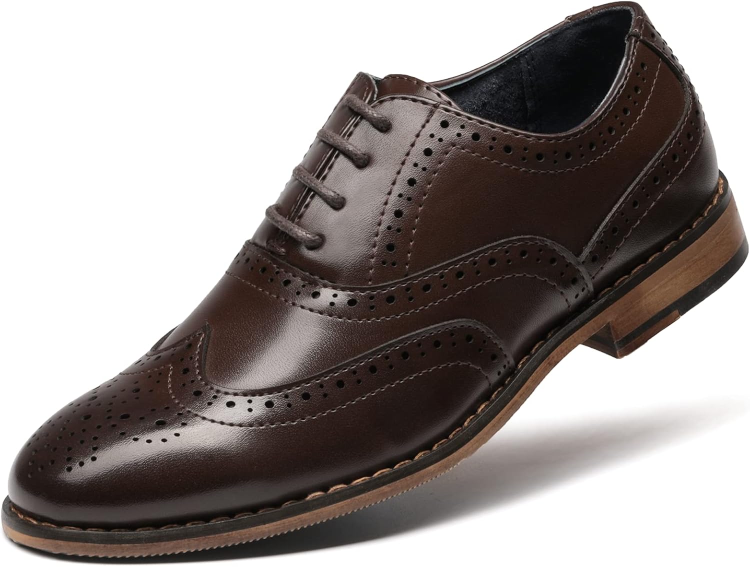 

Туфли Bruno Marc Boy's Prince-K2 Classic Oxfords с крыловидным носком, коричневый