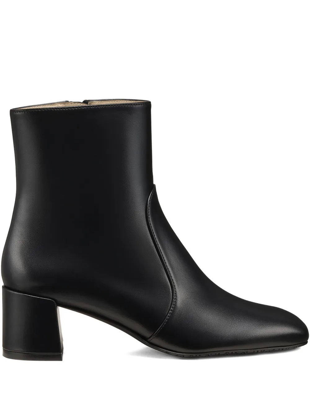 Ботильоны Maeve на молнии с квадратным носком и каблуком 70 мм Stuart Weitzman, черный