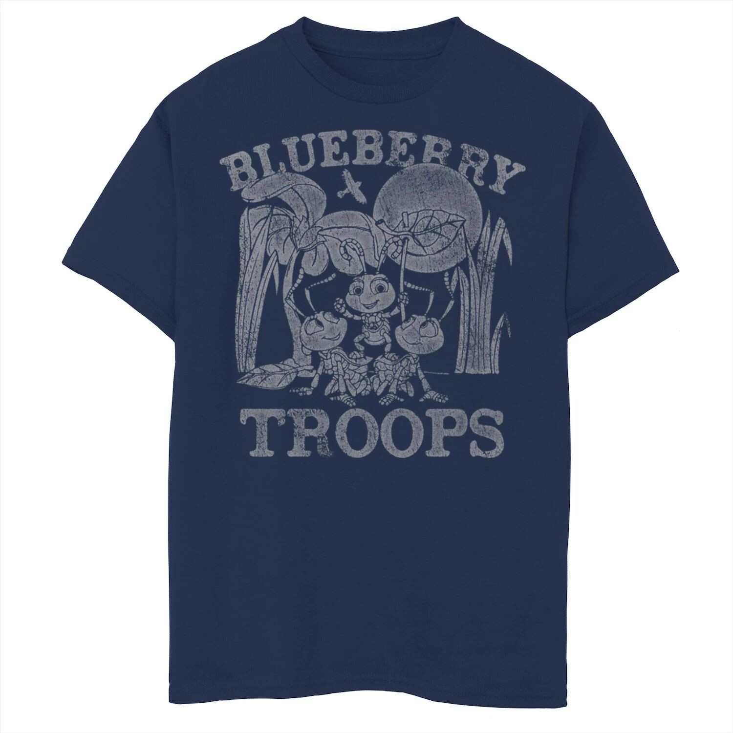 

Футболка с рисунком Blueberry Troops для мальчиков 8–20 лет Disney Pixar's Bug's Life Licensed Character