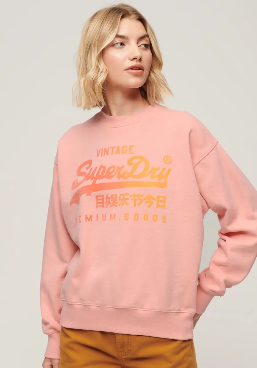 

Толстовка Superdry "TONAL VL LOOSE SEATSHIRT", розовый