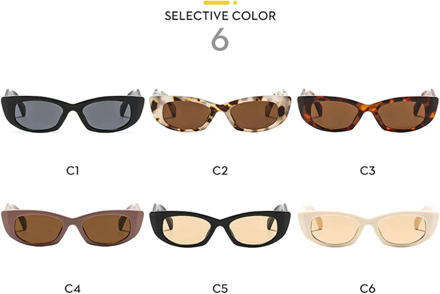 

Солнцезащитные очки Willochra Retro Narrow Cat Eye для женщин, винтажные маленькие квадратные солнцезащитные очки в стиле 90-х, плотные линзы, защита UV400, C6