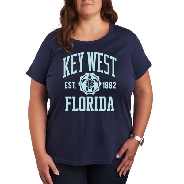 

Футболка с принтом Key West в спортивном стиле Unbranded, синий