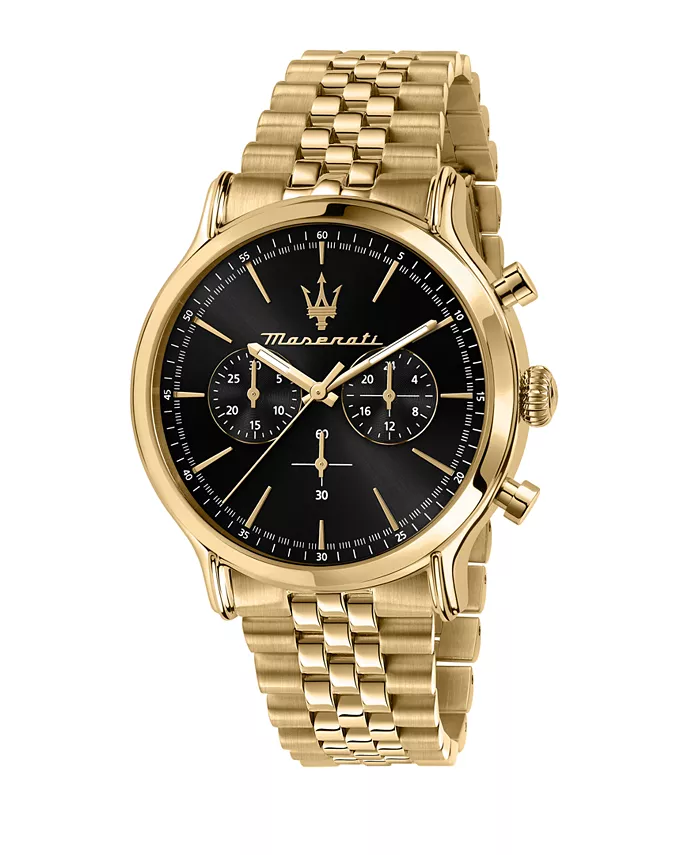 

Мужские часы с хронографом, золотой металлический браслет, 42 мм Maserati
