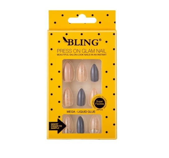 

Типсы BLING, Искусственные ногти, (24 шт.) – мрамор, узор II