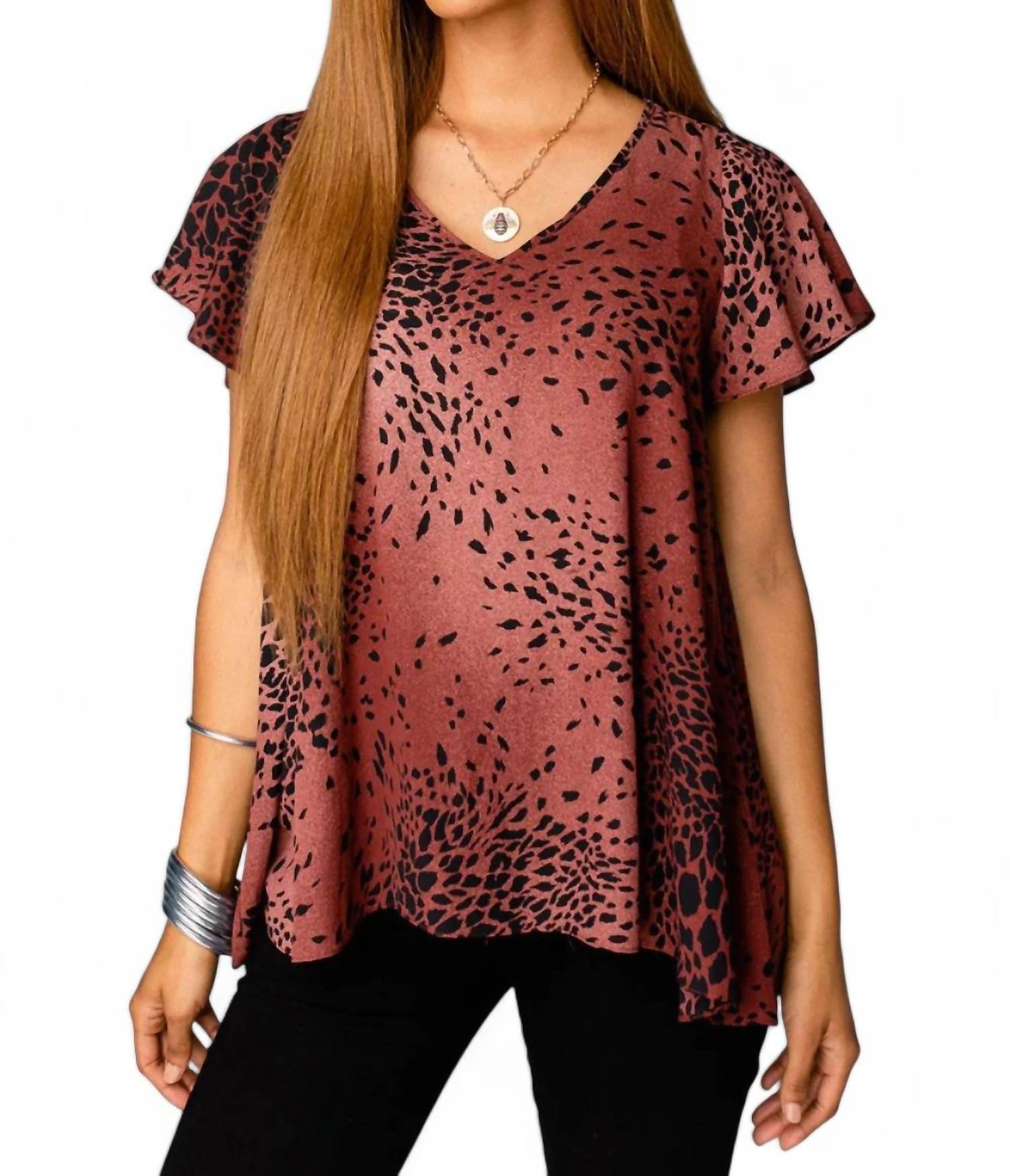 

Топ Avril Flutter Sleeve V-Neck от Puma BUDDYLOVE
