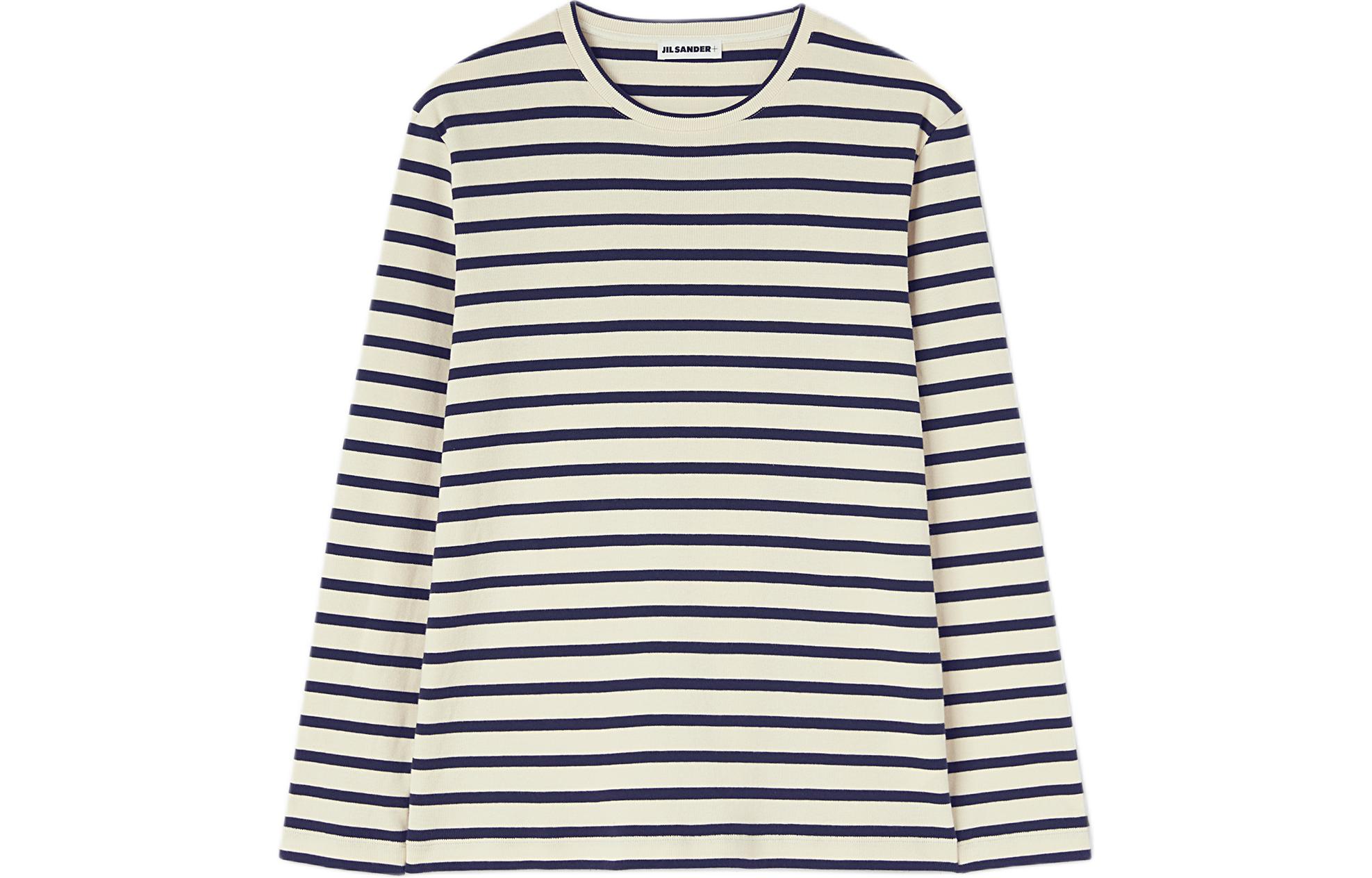 

Полосатая футболка с длинными рукавами JIL SANDER, белый