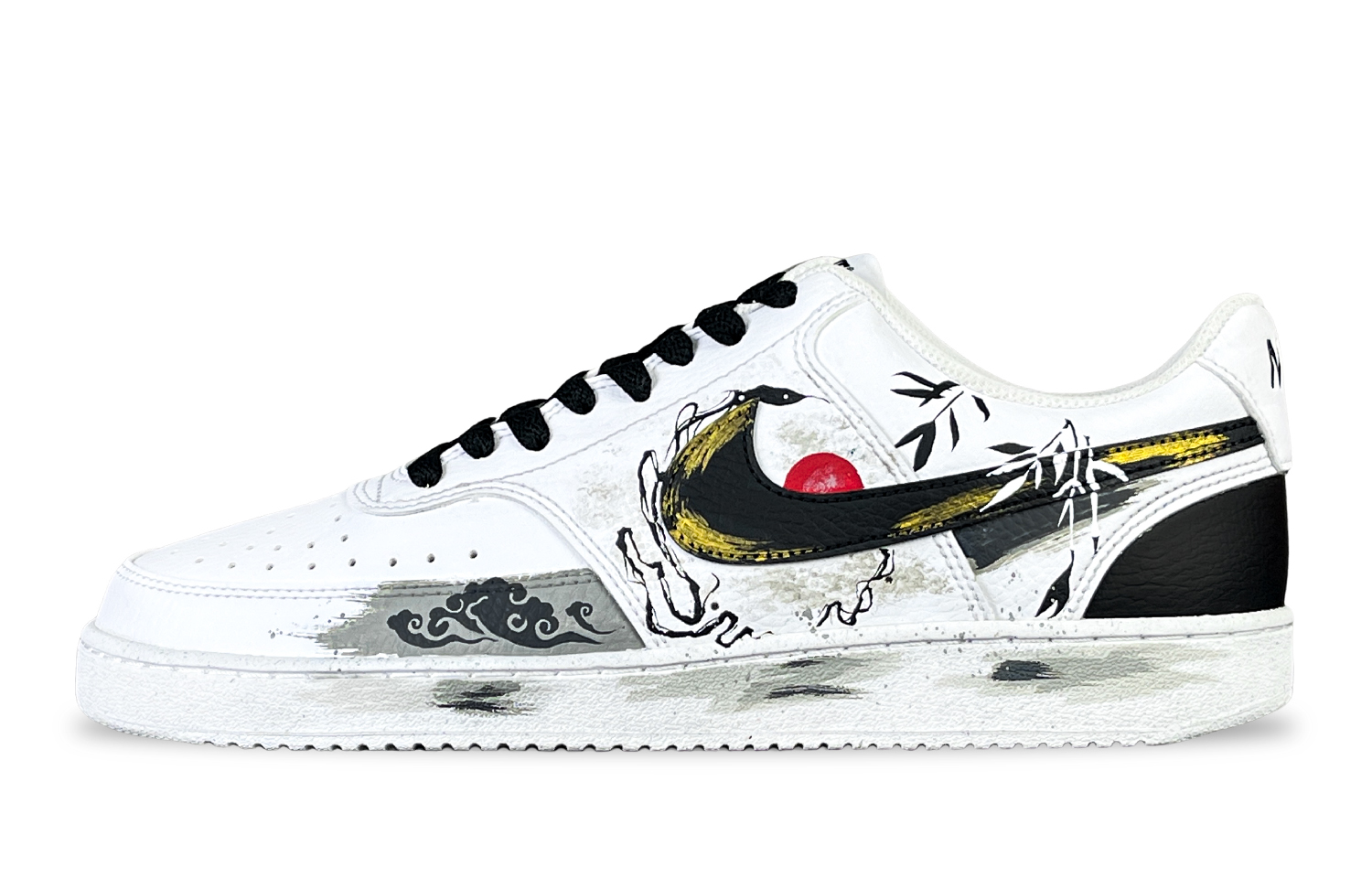 

Nike Кроссовки Court Vision 1 с низким верхом для скейтборда, противоскользящие, мужские, черно-белые