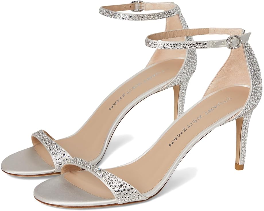 Туфли Stuart Weitzman Nudist Shine 75, цвет Clear/Cream
