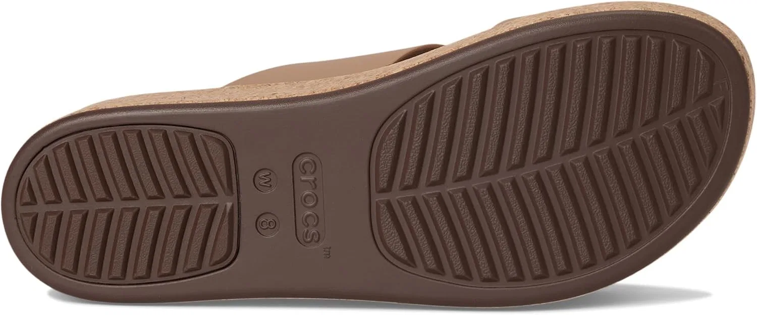 Crocs Женские Бруклинские Пробковые Сандалии с пряжкой, Milk Chocolate — фото 3