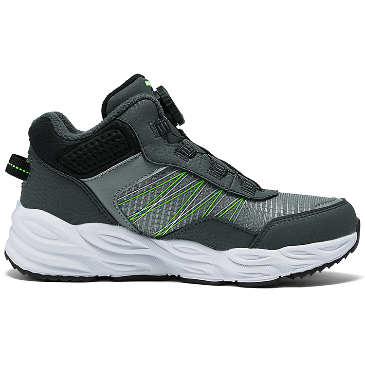 Детские повседневные кроссовки Mid Top Charcoal Gray Kids' Skechers — фото 2