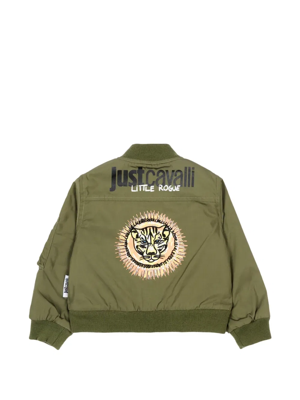 Бомбер с аппликацией логотипа Just Cavalli Kids, зеленый — фото 2