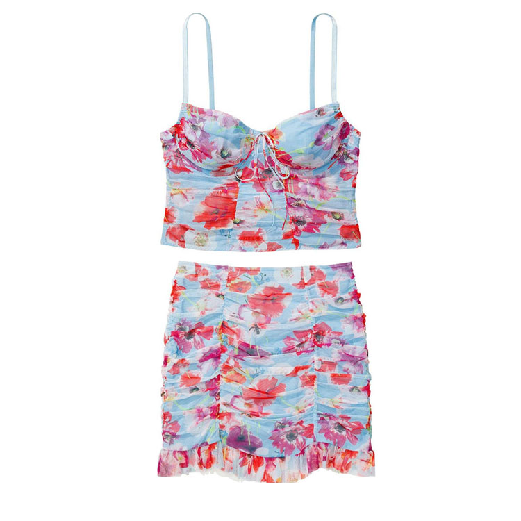 

Пижамный комплект женский небесно-голубой Victoria's Secret