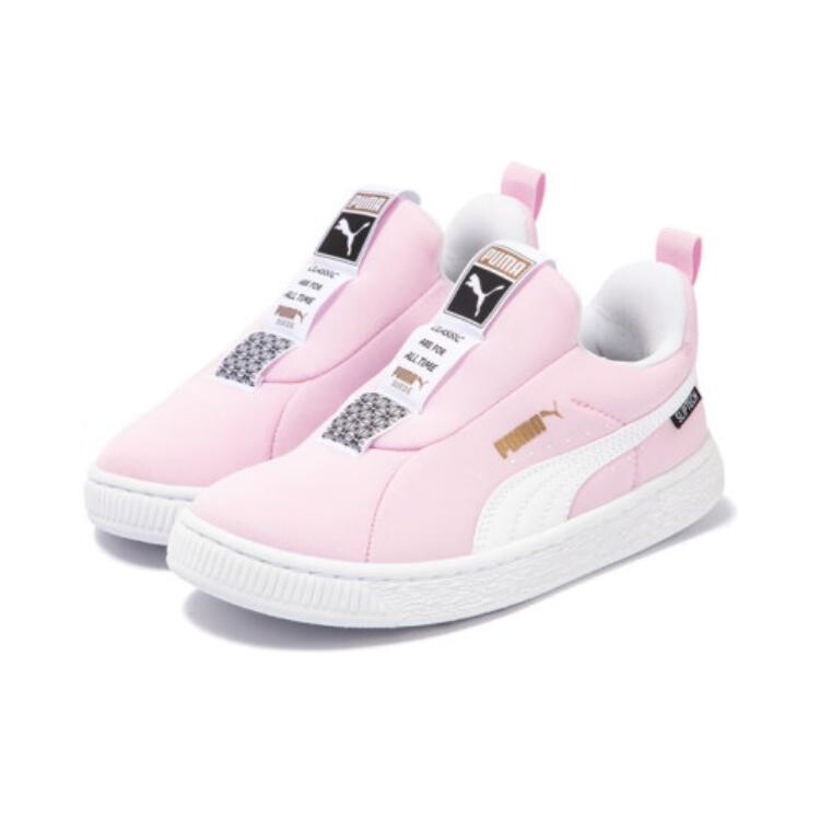 Замшевые детские кроссовки для скейтбординга PS Low-top розовые Puma, розовый — фото 3