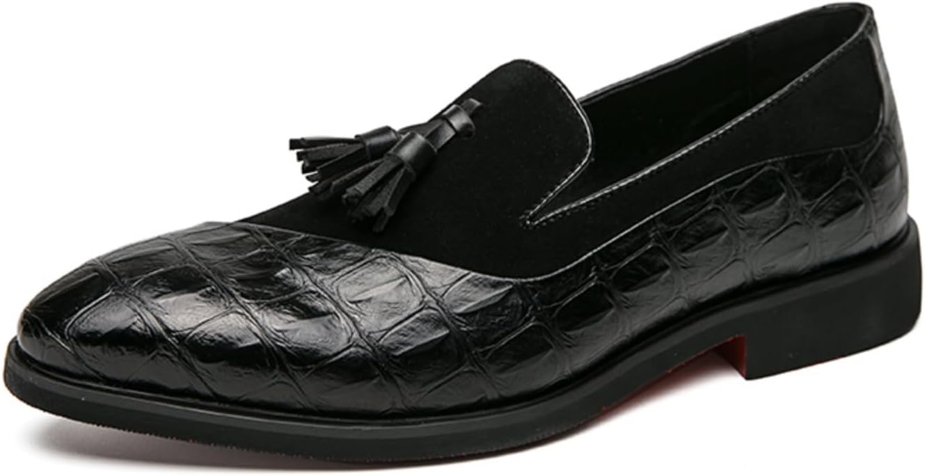 

Мужские лоферы с кисточками из замши и кожи с узором под крокодила, без шнуровки, удобные, легкие, с нескользящей подошвой, для официальных мероприятий, бизнеса, свадеб, работы, прогулок, повседневной носки и вечеринок, с красной деталью подошвы...