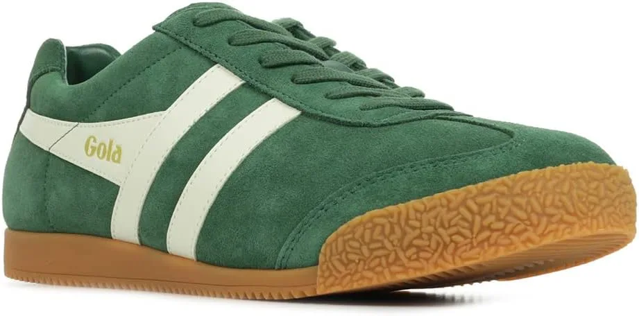 Кроссовки Gola Harrier Suede CMA192IE, светло-белый/зеленый — фото 2