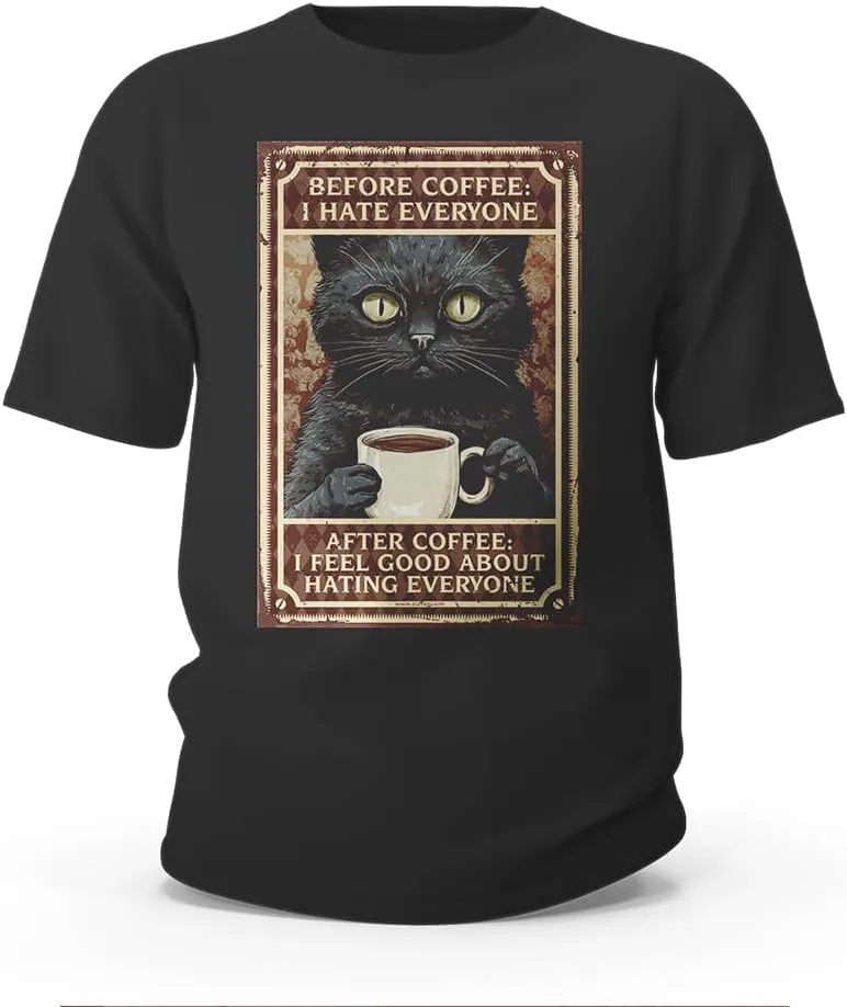 

Футболка для мужчин Funny Before Coffee I Hate Everyone ADWD