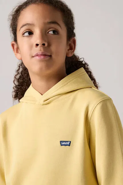 Худи детская с капюшоном LVB MINI BATWING PULL OVER HOO Levi's, желтый — фото 4