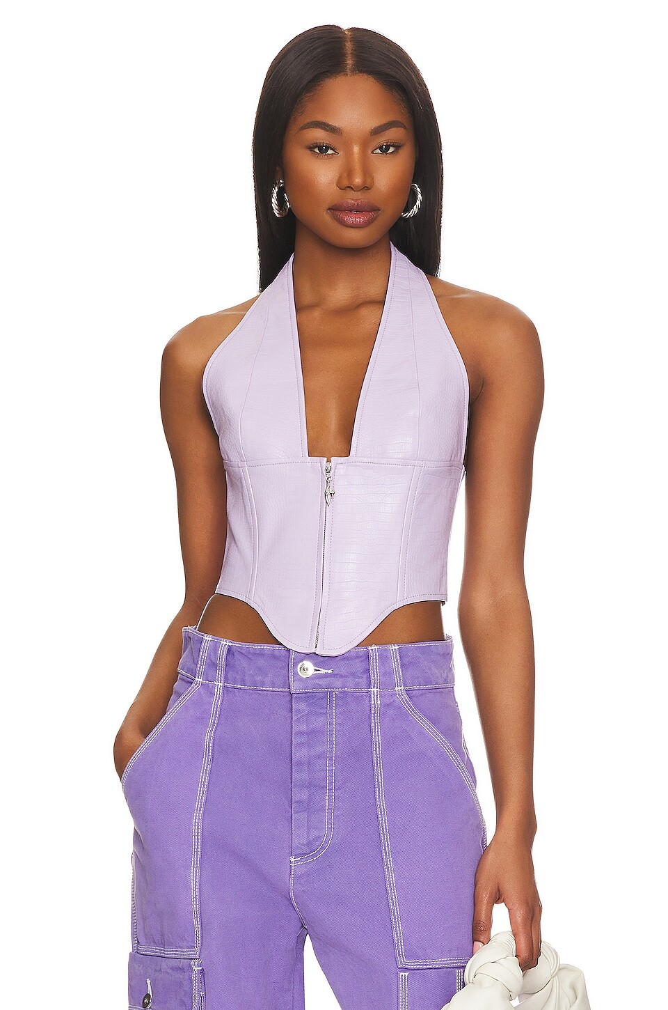 

Корсет Miaou Mara, цвет Lilac Snakeskin Leather
