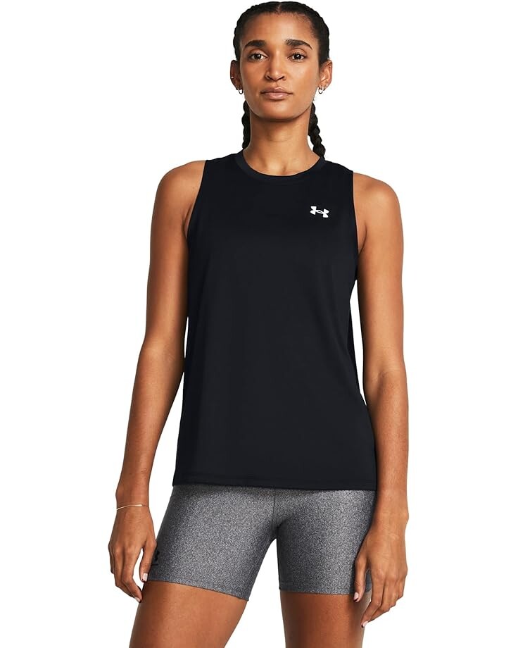 

Топ Under Armour Tech Tank Solid, черный/белый