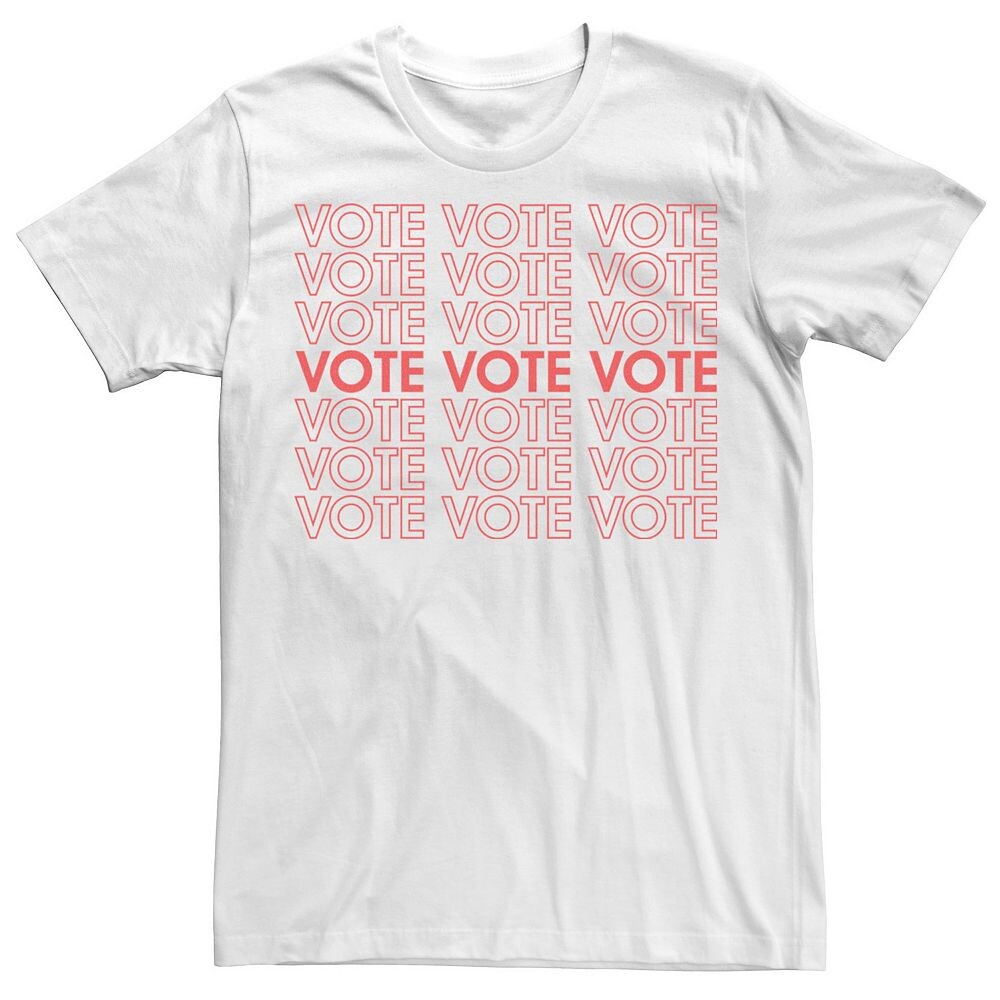 

Мужская футболка Vote Vote Vote Text Stack Licensed Character, белый