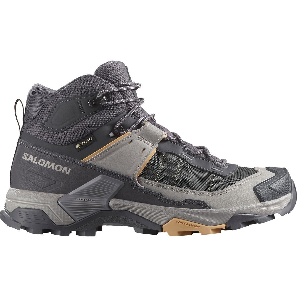 Туристические ботинки женские Salomon X Ultra 5 Mid с мембраной GORE-TEX, серый