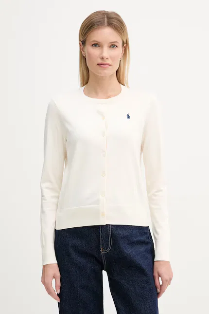 Кардиган женский вязаный Polo Ralph Lauren, бежевый