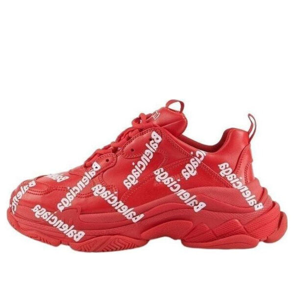 

Кроссовки triple s sneakers 'allover logo red' Balenciaga, красный