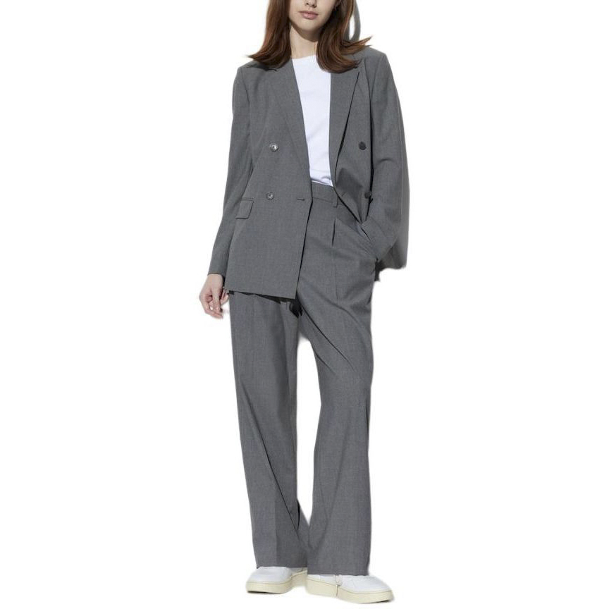 Повседневные брюки женские Sky Gray UNIQLO, 05 Sky Gray — фото 4