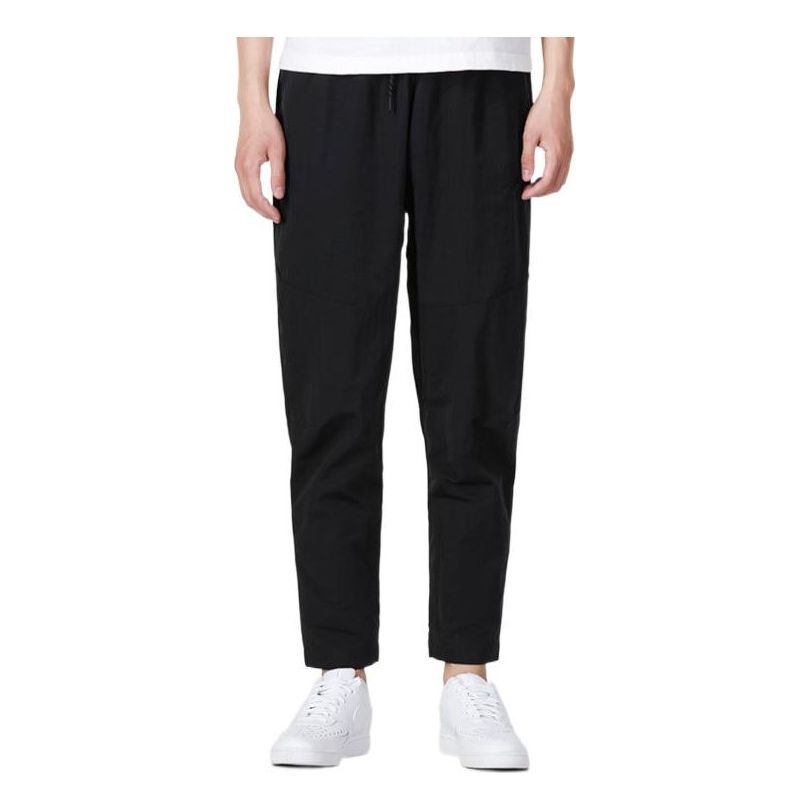 

Повседневные брюки Men's Nike Solid Color Logo Printing Drawstring Lacing Straight Casual Pants/Trousers Black DQ4344-010