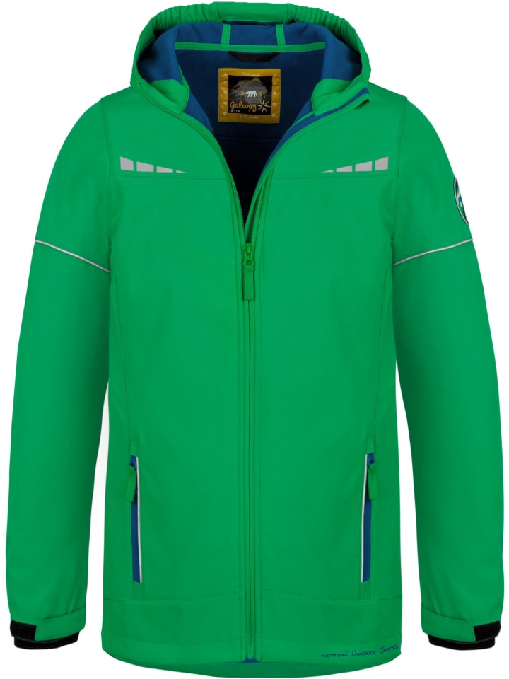 Детская куртка софтшелл Galway зеленого цвета Normani Outdoor Sports — фото 2