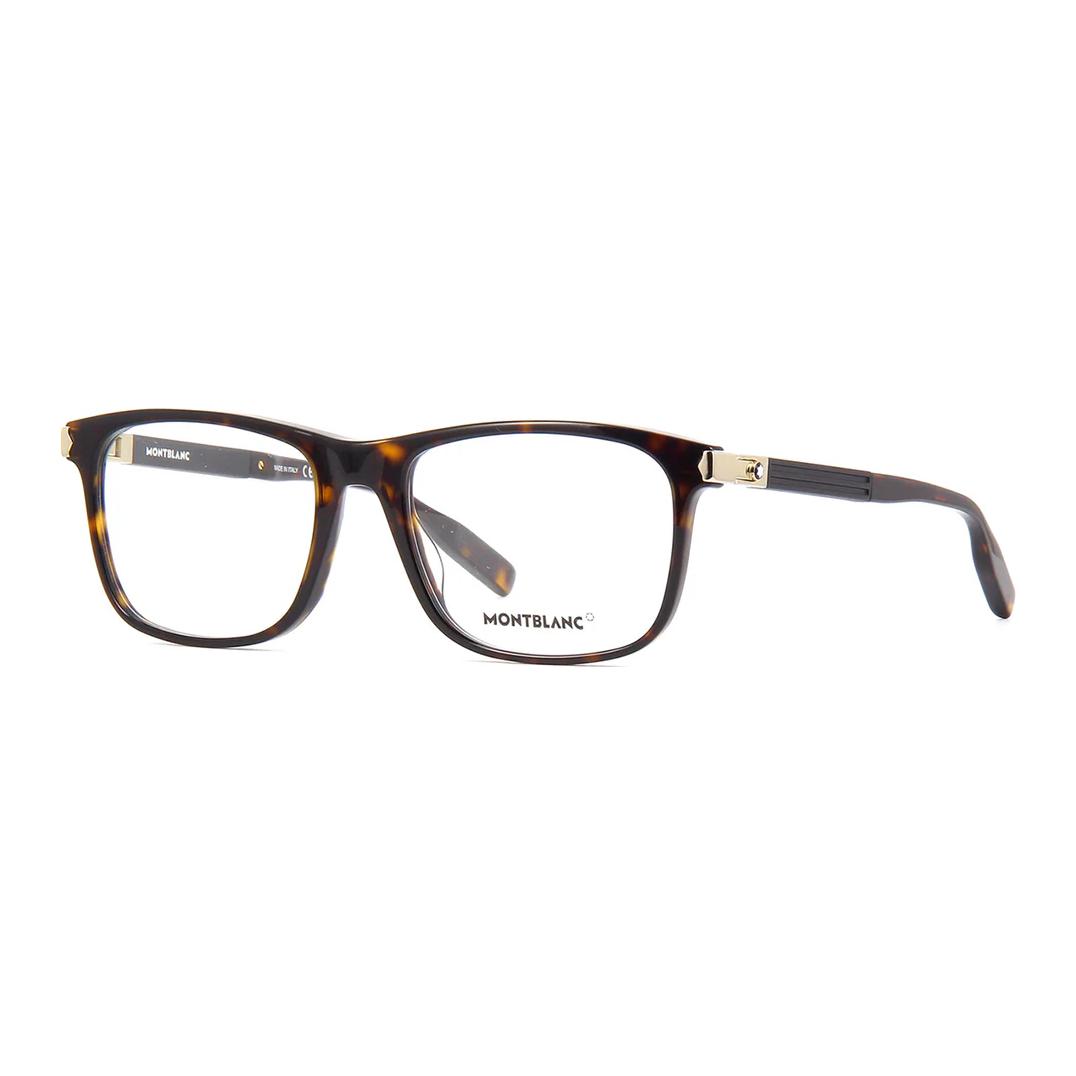 

MONTBLANC Квадратные очки унисекс в черепаховом цвете, Tortoiseshell