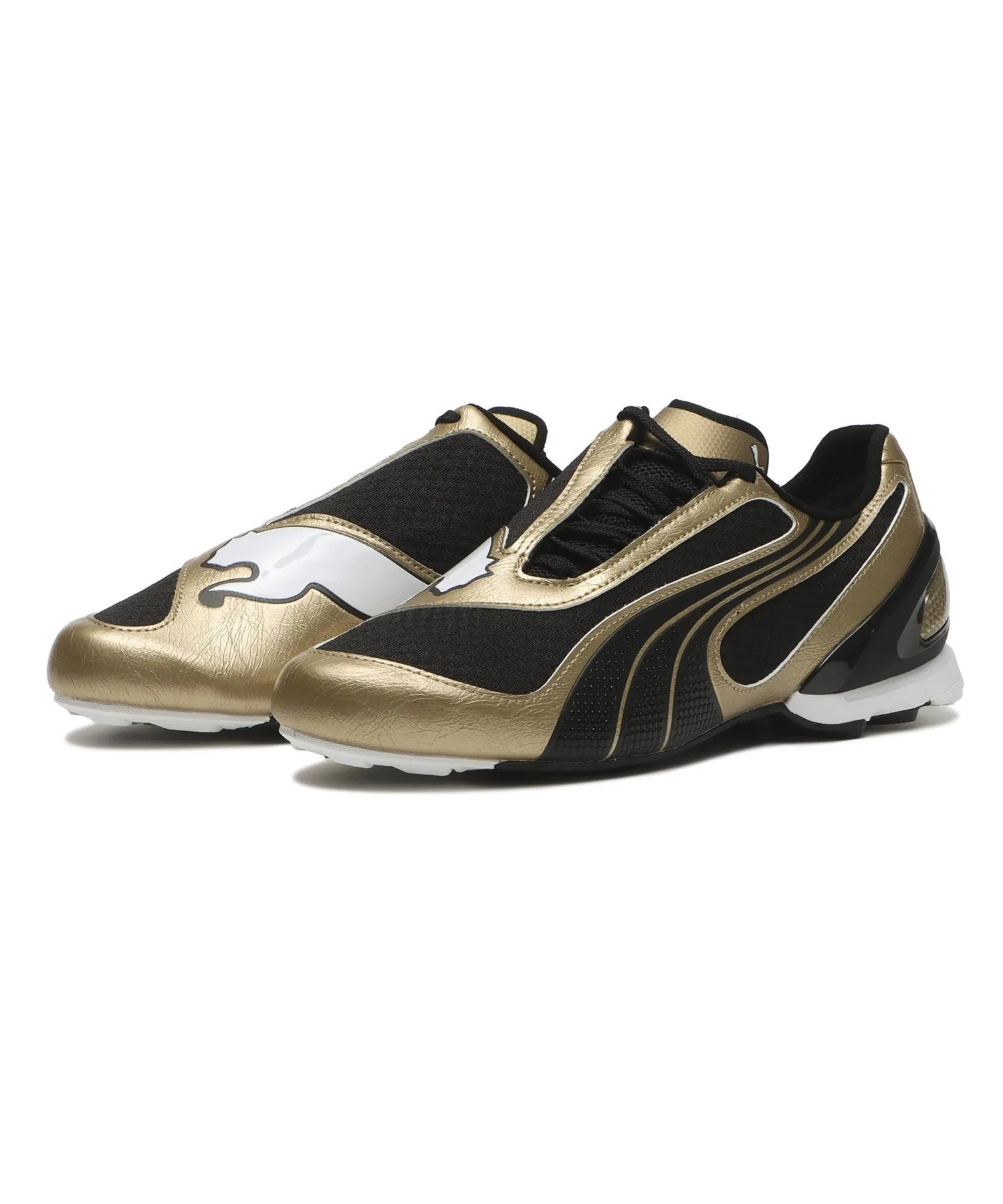 Унисекс кроссовки PUMA V-S1 METALLIC золотистые — фото 3