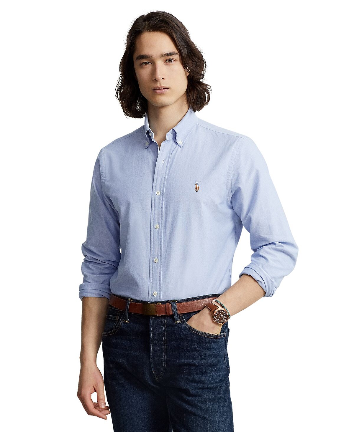 

Мужская оксфордская рубашка классического кроя с длинным рукавом Polo Ralph Lauren