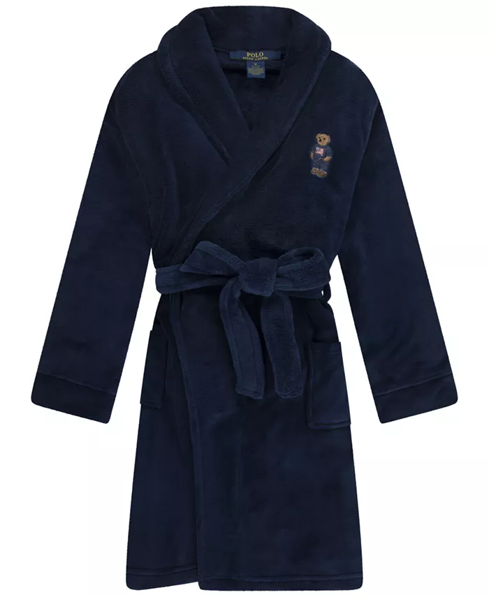 

Мальчики 8-20 Bear длинный рукав махровый халат Polo Ralph Lauren, синий