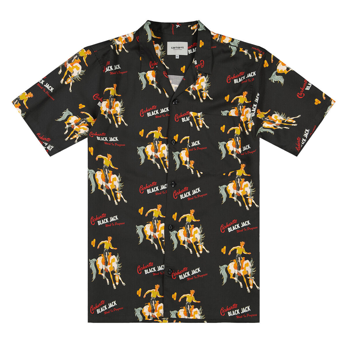 

Рубашка S/S Black Jack Shirt Carhartt Wip, цвет Black Jack/Schwarz