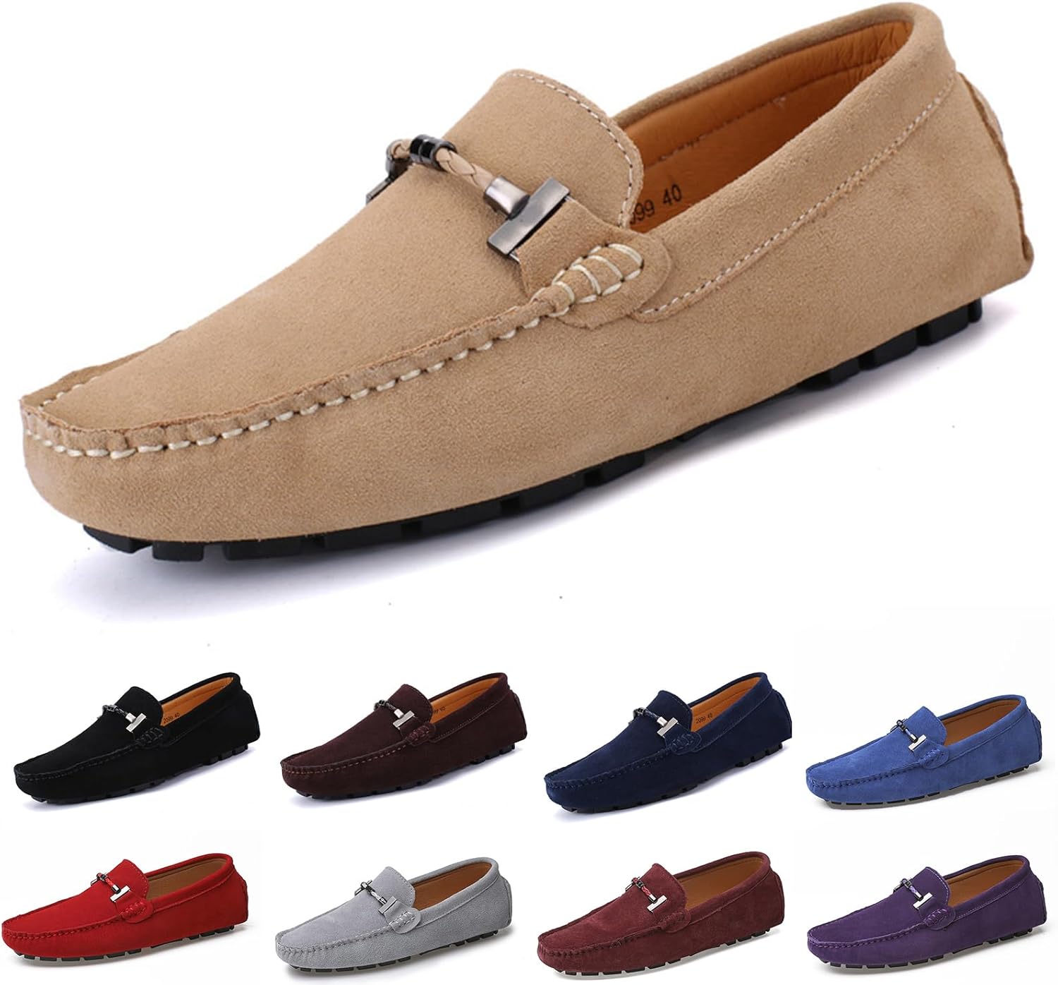 

Мужские слипоны NEKGNL из замши ручной работы, повседневные мокасины с квадратным носком, стильные лоферы с пенни, удобные и прогулок, легкие, противоскользящие, плоские, повседневные, размеры 6-15, Apricot