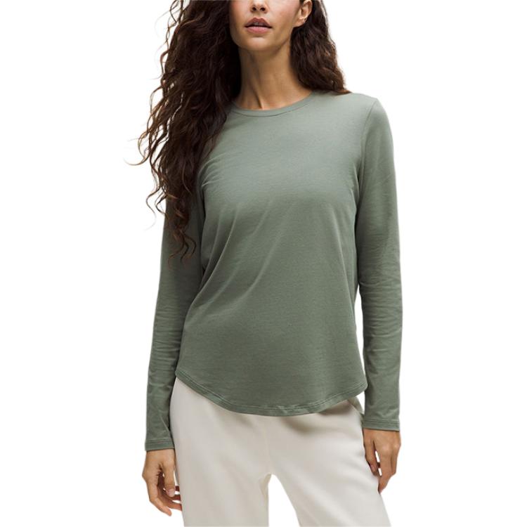 

Футболка с втачным рукавом для женщин Lululemon, willow leaf зеленый/wilo