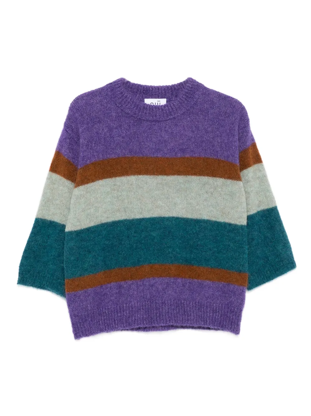 

Полосатый свитер Ume с круглым вырезом Niu, фиолетовый