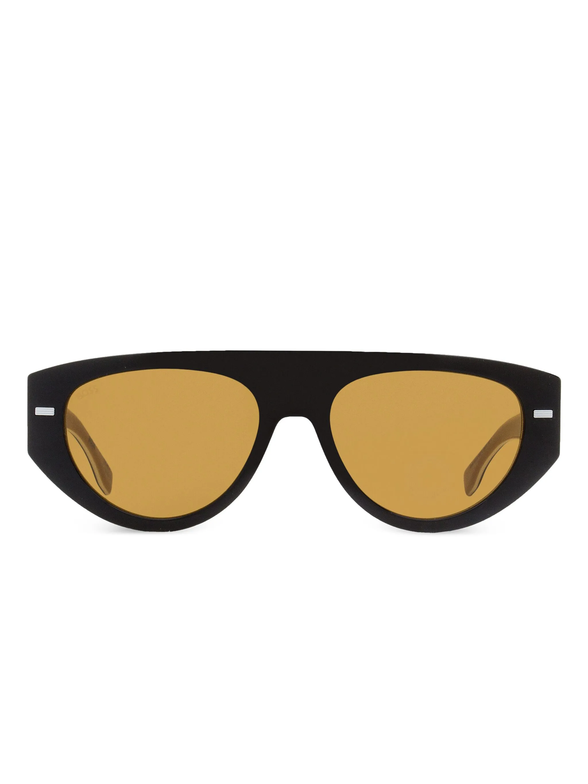 

Солнцезащитные очки в овальной оправе Boss, черный