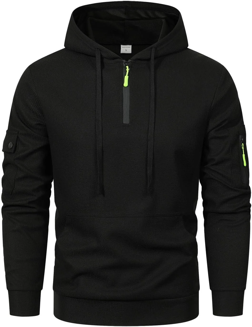 Куртка-толстовка Quarter Zip Tactical для мужчин Big and Tall с капюшоном и карманами — фото 3