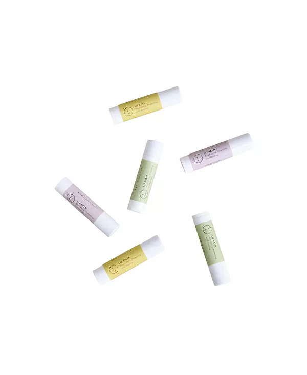 Набор натуральных бальзамов для губ без запаха Lizush, natural unscented
