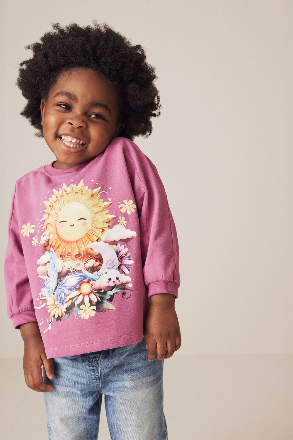 

Футболка с длинным рукавом из 100% хлопка (3 мес 7 лет) Next, фиолетовый