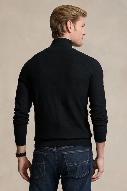 Свитер из хлопка Ls Hz Long Sleeve Polo Ralph Lauren, черный — фото 2