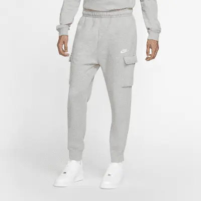 

Брюки Nike Sportswear Club Fleece, цвет Dark Grey Heather/Matte Silver/White