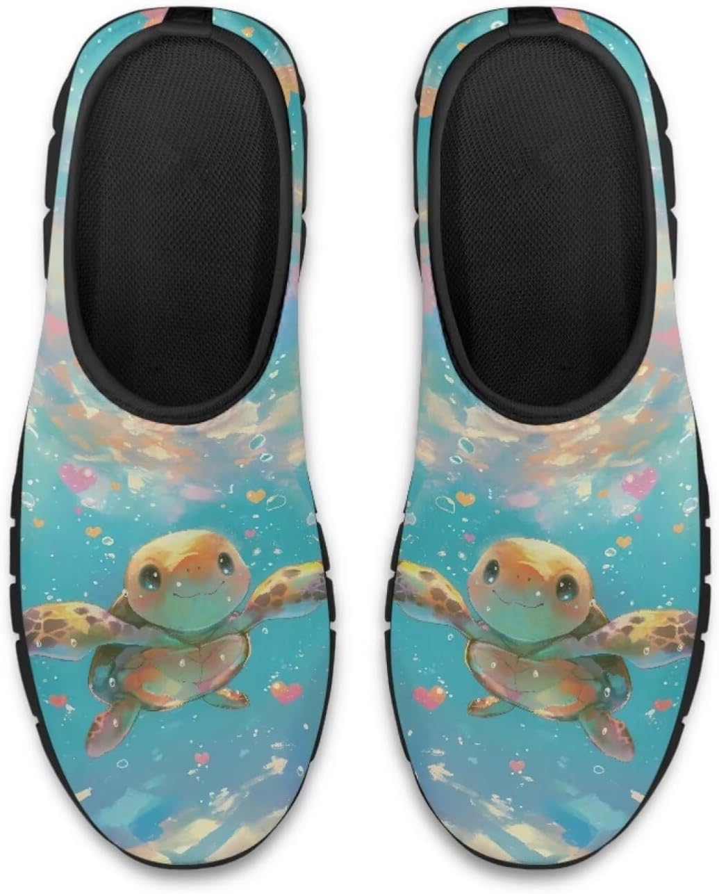 

Повседневные кроссовки Binienty для женщин и мужчин с принтом морской черепахи, лоферы с поддержкой свода стопы, низкие лоферы на платформе, Sea Turtle Love Heart