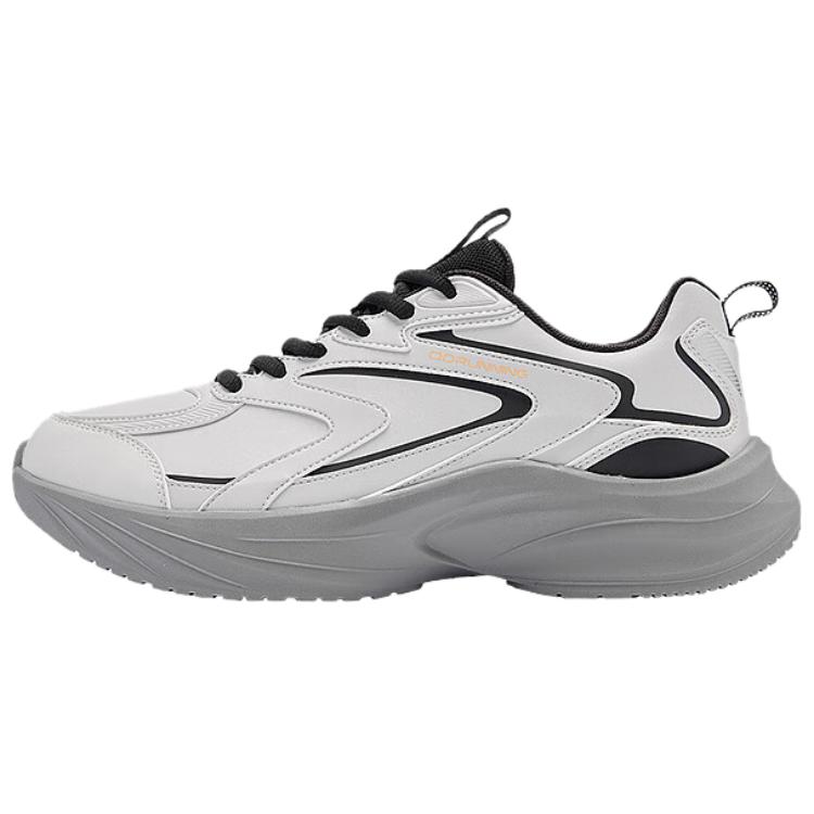 

Прочные амортизирующие низкие повседневные кроссовки для бега мужские серые черные QIAODAN