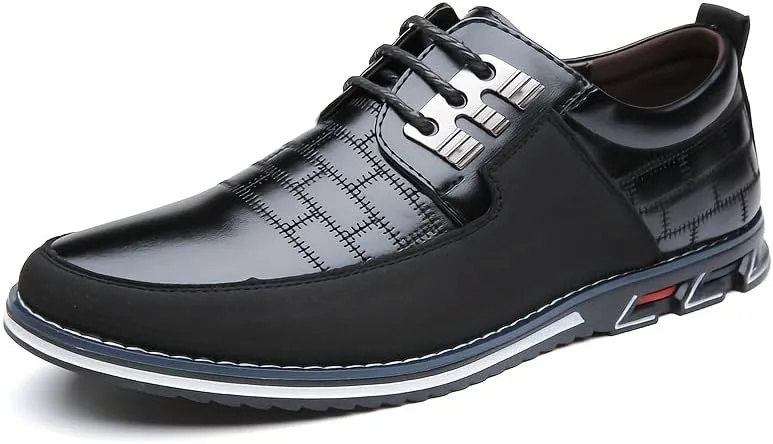 Men's lace-up Business Casual Shoes - Shock-Absorbing Insole, Anti-Slip Rubber Sole - Simple and Professional Style. Suitable for Offices, Events, and Travels - for Daily use and Weddings Clolinde, черный — фото 4