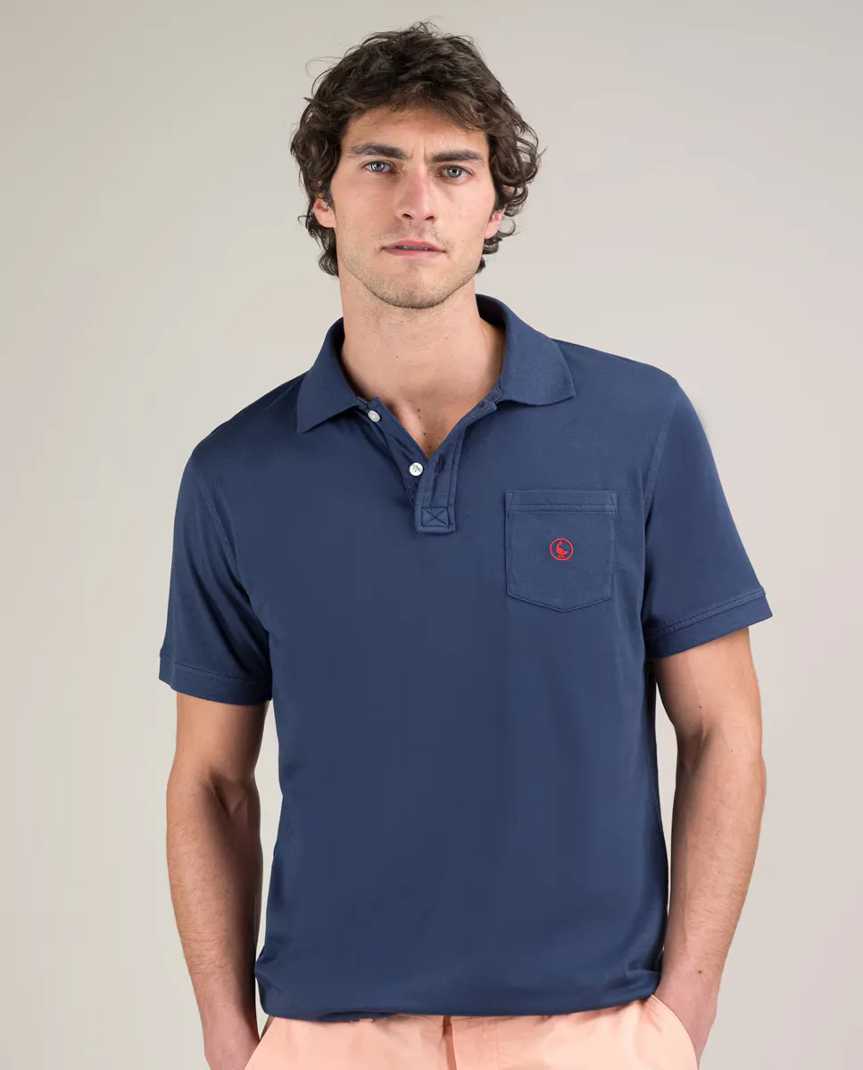 

Мужская поло Jersey Garment Dyed El Ganso, синий
