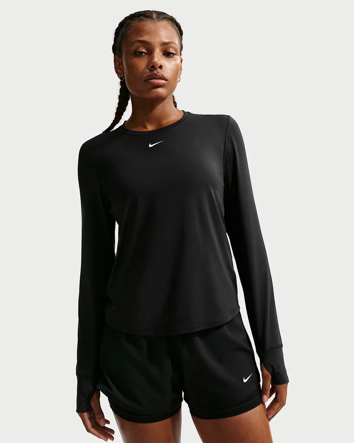 Женский топ Nike One Classic с длинным рукавом Dri-FIT, Black/White