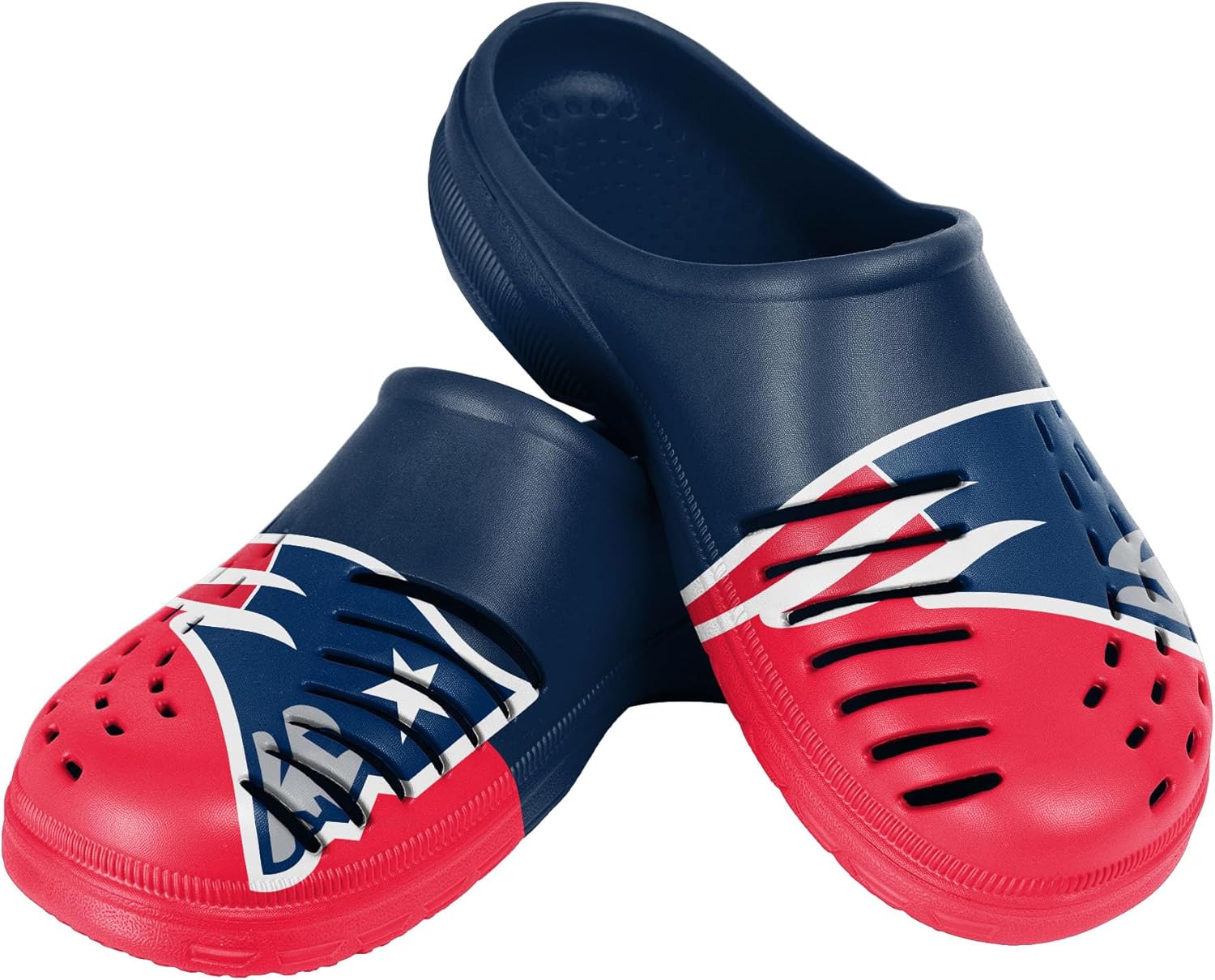 

Мужские сабо FOCO NFL с крупным логотипом команды, удобные водонепроницаемые слипоны, New England Patriots